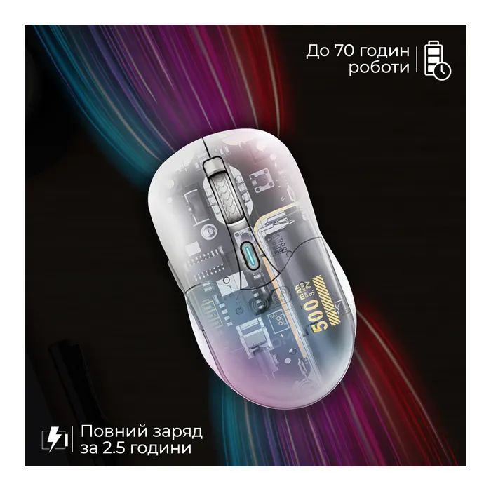 Мышка Promate Samo Wireless/Bluetooth White (samo.white) изображение 7