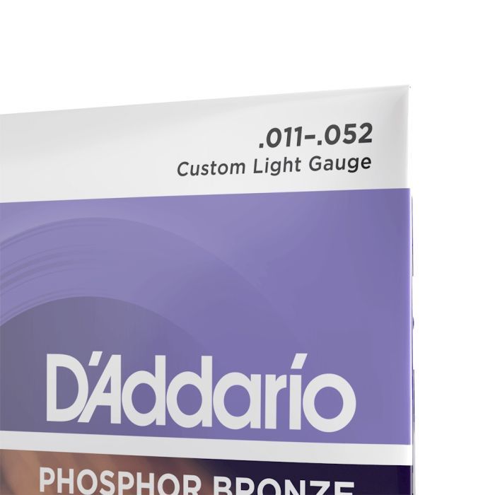 Струны для гитары D'Addario Phosphor Bronze Custom Light (11-52) (EJ26) изображение 4