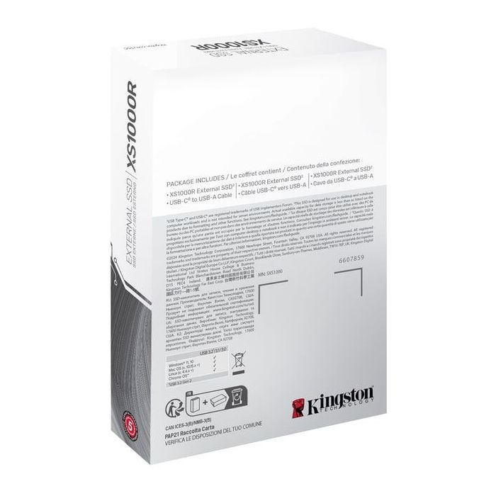 Накопитель SSD USB-C 2TB Kingston (SXS1000R/2000G) изображение 6