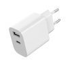 Зарядное устройство Gembird 1xUSB-A+1xUSB-C 5V/2.4A (12W) white (TA-UC-2AC12-01) изображение 2
