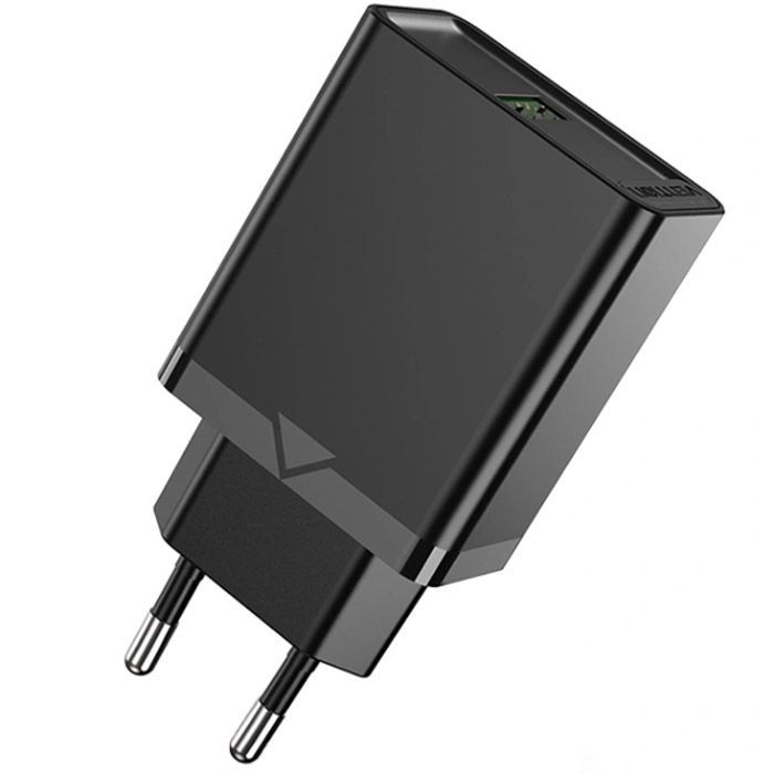 Зарядное устройство Vention 1xUSB 18W (USB-A) QC3.0 black (FABB0-EU)