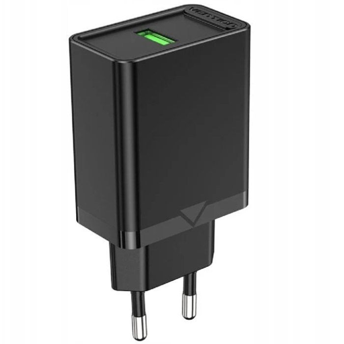 Зарядное устройство Vention 1xUSB 18W (USB-A) QC3.0 black (FABB0-EU) изображение 2