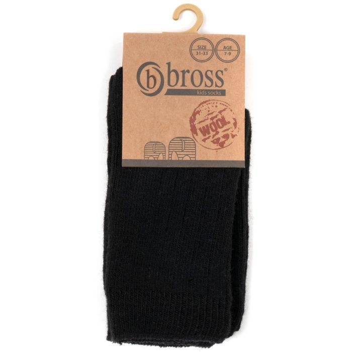 Носки детские Bross теплые в рубчик (3692-3-5-black)