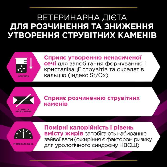 Влажный корм для кошек Purina Pro Plan Veterinary Diets UR ST/OX Urinary При почечнокаменной болезни 195 г (8445290093431) изображение 5