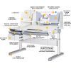 Парта Mealux Milton Electro Grey (BD-730 WG) зображення 2
