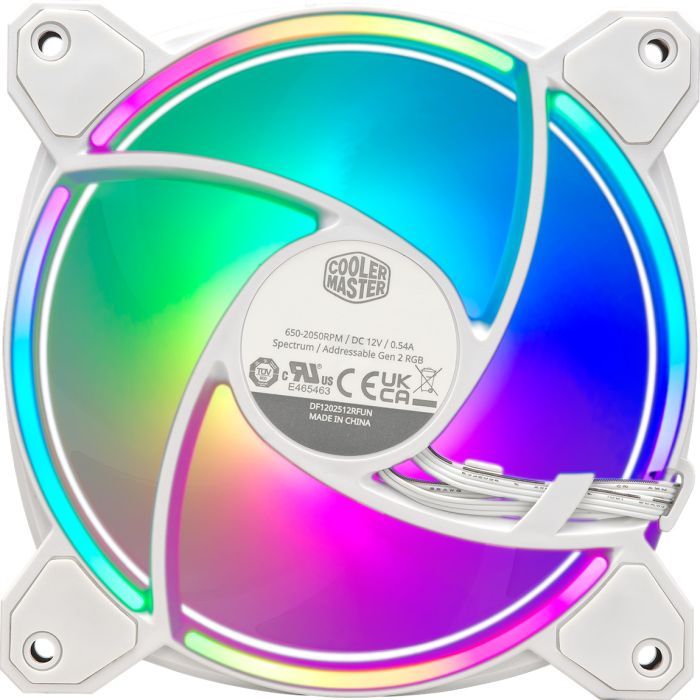 Кулер для корпуса CoolerMaster MasterFan MF120 Halo2 3 in 1 White (MFL-B2DW-213P2-R2) изображение 4