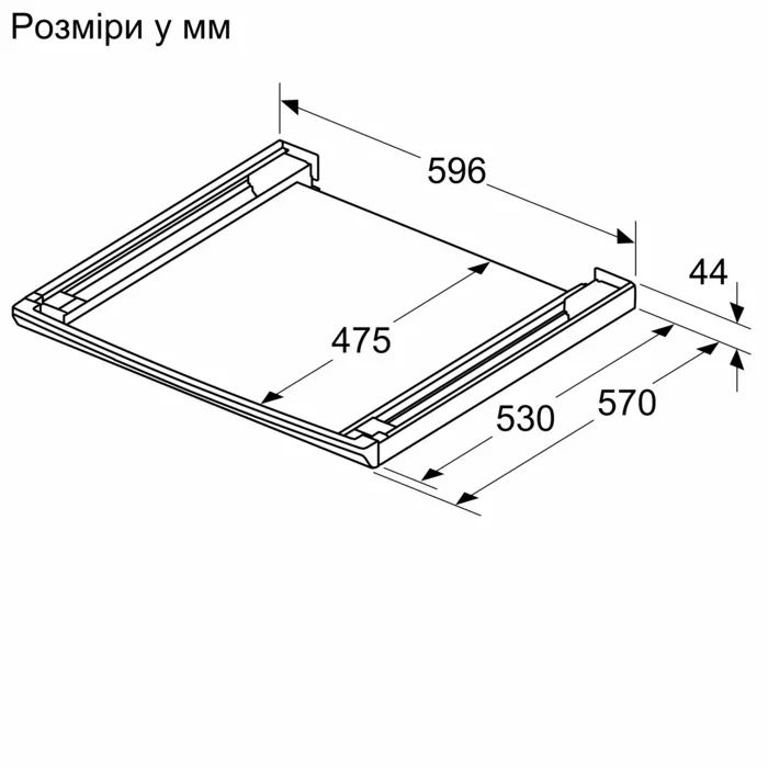 Аксесуар до пральних машин Siemens WZ27500 сполучна планка (WZ27500) зображення 2