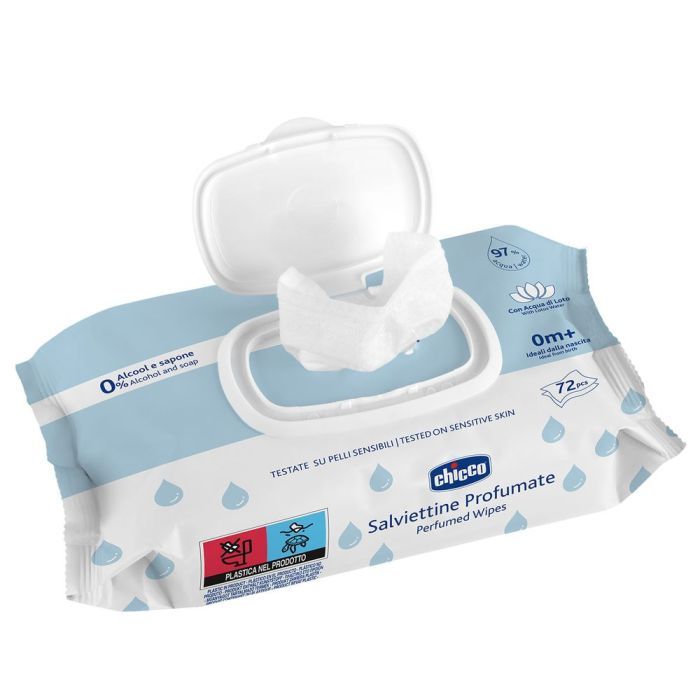 Детские влажные салфетки Chicco мягкие очищающие, 72 шт. (12050.00) изображение 2