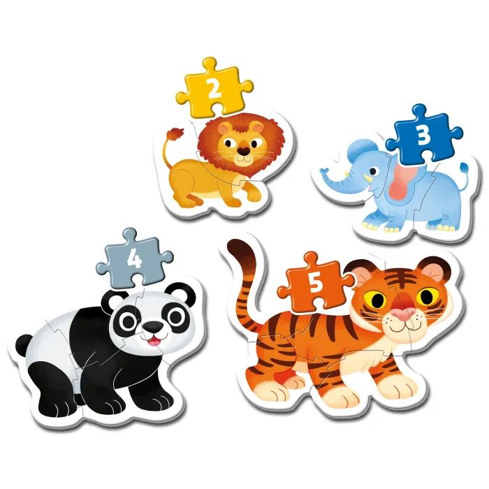 Пазл Clementoni 4 в 1 Wild Animals, серия My First Puzzles (20810) изображение 2