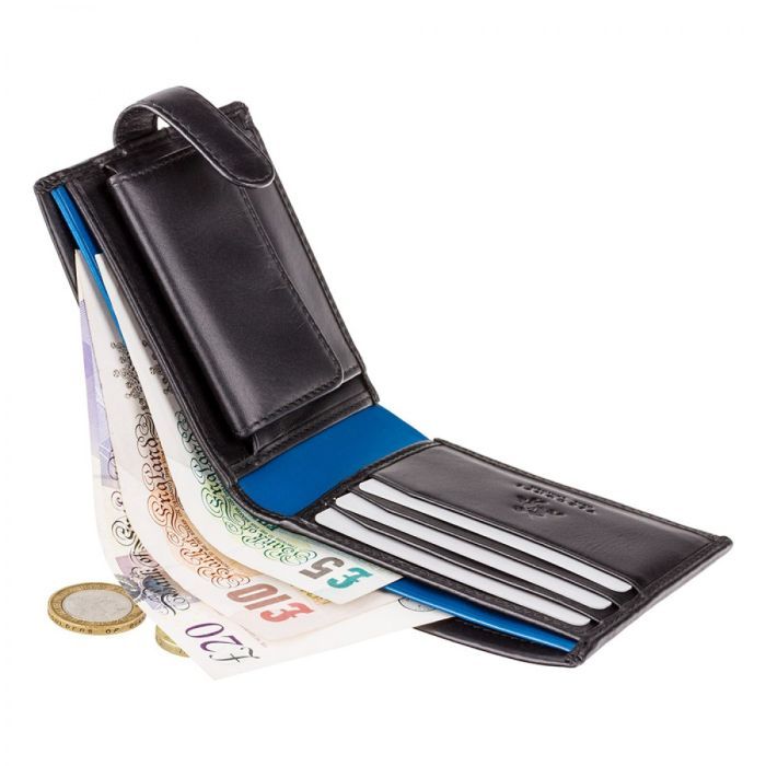 Гаманець Visconti PM100 Vincent з RFID Black Cobalt (PM100 BK/CB) зображення 4