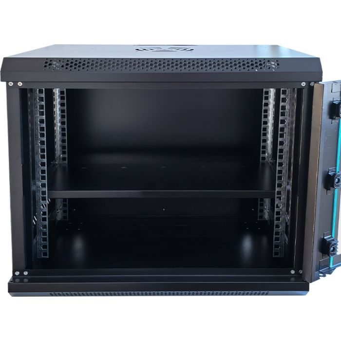 Шкаф настенный GEAR 9U 19'' 600x600x450 мм, + полка 19", black (GWMSN-9U-600-600) изображение 3