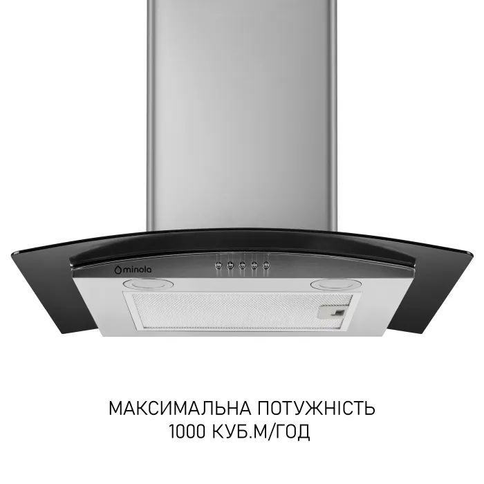 Витяжка кухонна Minola MTG 6642 I LED зображення 2