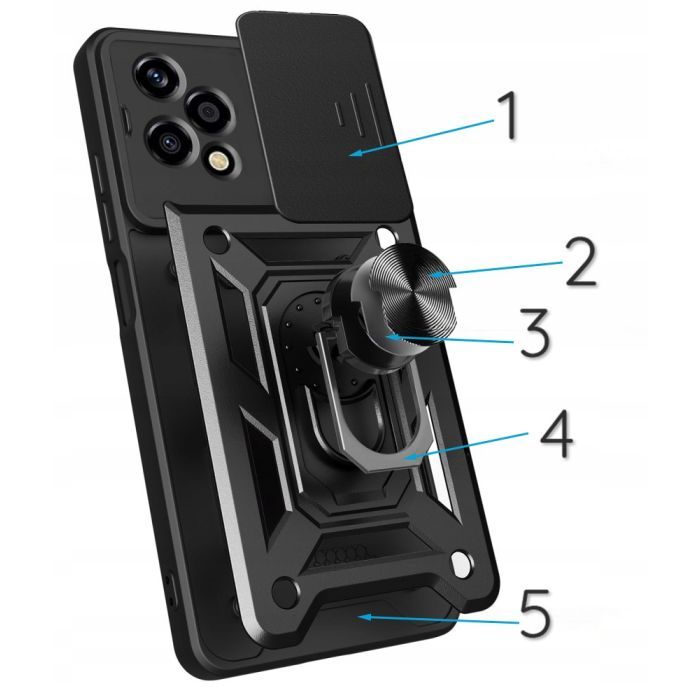 Чохол до мобільного телефона BeCover Military Honor 200 Lite Black (713044) зображення 3