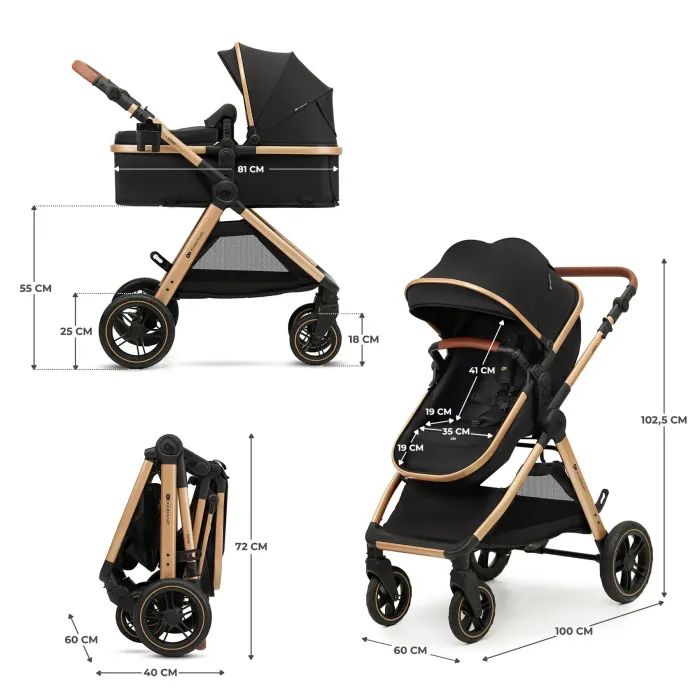 Коляска Kinderkraft 3 в 1 Esme Pure Black (KSESME00BLK3000) (5902533925698) изображение 11
