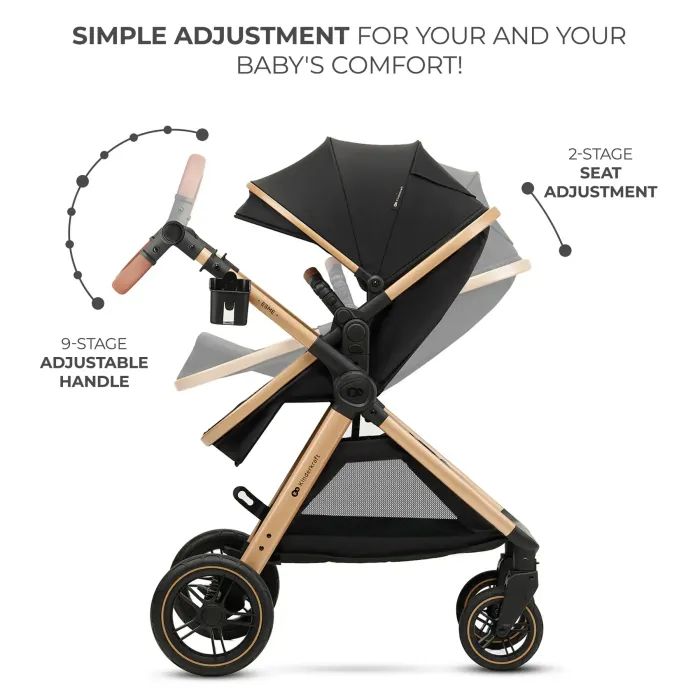 Коляска Kinderkraft 3 в 1 Esme Pure Black (KSESME00BLK3000) (5902533925698) изображение 9
