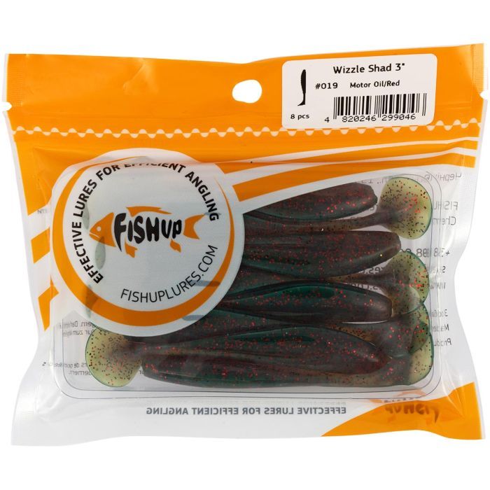 Силікон рибальський FishUP Wizzle Shad 3" 206 - Sky/Chartreuse (8шт/уп) (1864.07.12) зображення 2