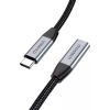 Дата кабель USB-C 3.1 AM/AF 2.0m 10Gbps 100W nylon braid Choetech (XCC-1039-CA-GY) изображение 3