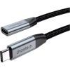 Дата кабель USB-C 3.1 AM/AF 2.0m 10Gbps 100W nylon braid Choetech (XCC-1039-CA-GY) изображение 4