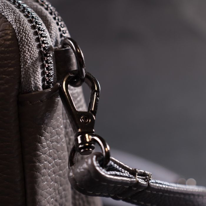 Сумка Vintage Из натуральной кожи Серая (22278) изображение 11