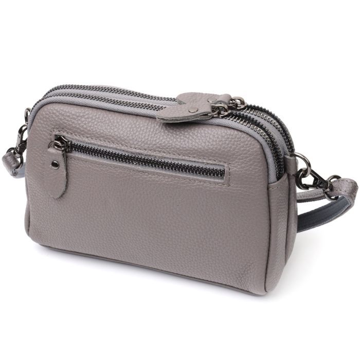 Сумка Vintage Из натуральной кожи Серая (22278) изображение 2