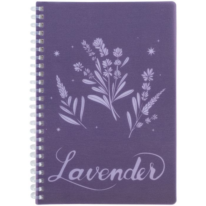 Блокнот Axent на спіралі А5 80 аркушів, клітинка, пластикова обкладинка, Lavender 4 (8033-4-A)