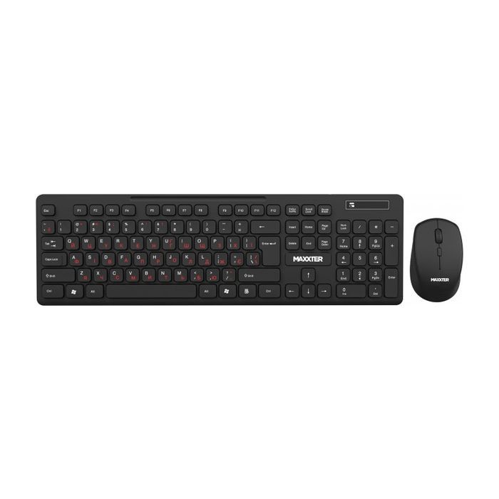 Комплект Maxxter KMS-WCM-02B-UA Wireless UA Black (KMS-WCM-02B-UA)