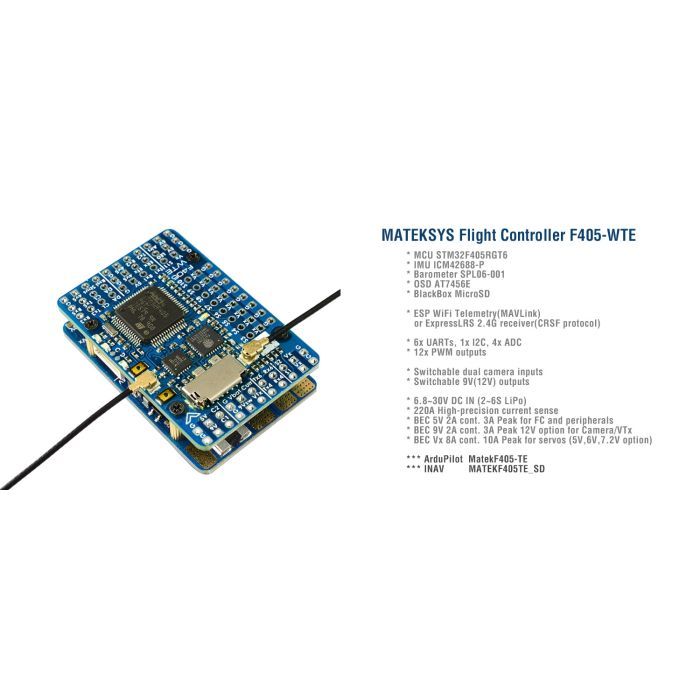Полетный контроллер (FC) Hobbyporter F405-WTE(Matek copy) (F405_WTE) изображение 5