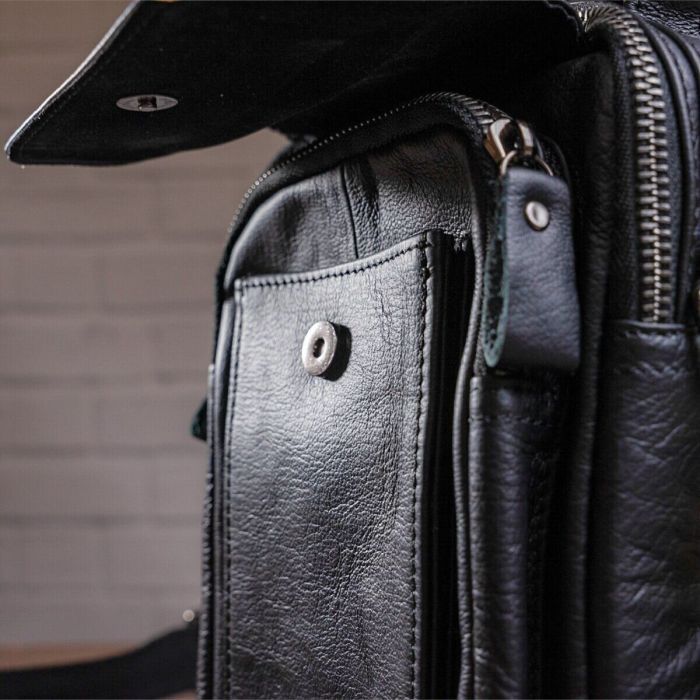 Сумка Vintage Чорна (14816) зображення 8