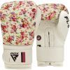 Боксерские перчатки RDX FL-6 White 8 унцій (BGR-FL6W-8oz) изображение 2
