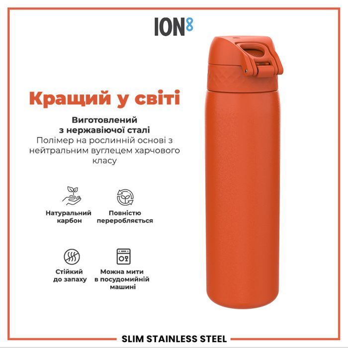 Пляшка для води ION8 OneTouch Stainless Steel 600 мл Blue (I8SS600BLU) зображення 6
