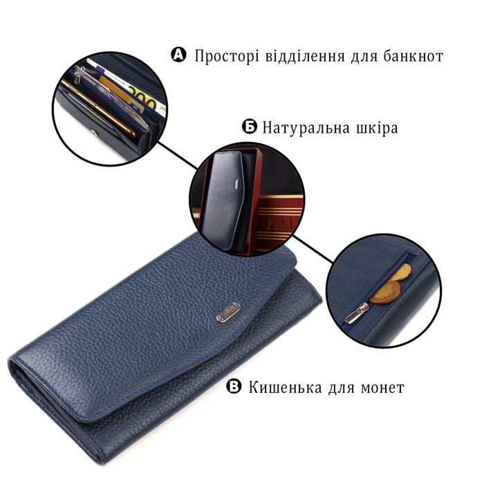Гаманець Canpellini Шкіряний Синій (21725) зображення 4