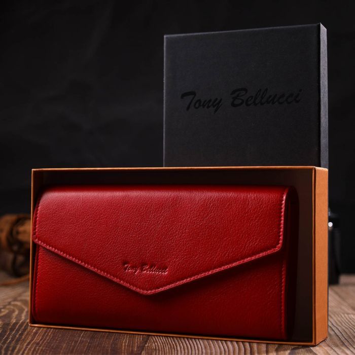 Портмоне Tony Bellucci З натуральної шкіри Червоне (21977) зображення 10
