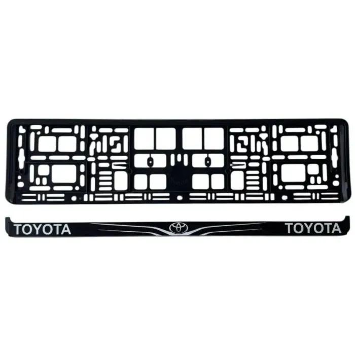 Рамка номерного знака Poputchik Toyota (24-117-IS) зображення 2