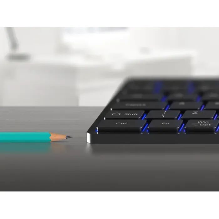 Клавіатура Canyon HKB-W11 Slim Dual Mode Wireless/Bluetooth RGB UA Grey (CNS-HBTK11G) зображення 7