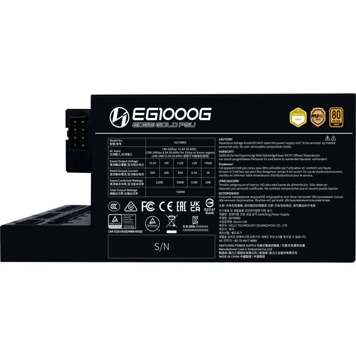 Блок питания Lian Li 1000W EDGE GOLD Black (G9P.EG1000G.BH00.EU) изображение 4