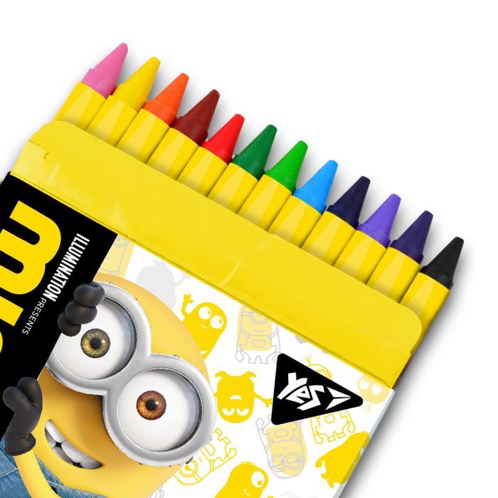 Олівці кольорові Yes Minions воскові 12 шт (590140) зображення 3 Олівці кольорові Yes Minions воскові 12 шт (590140) зображення 3