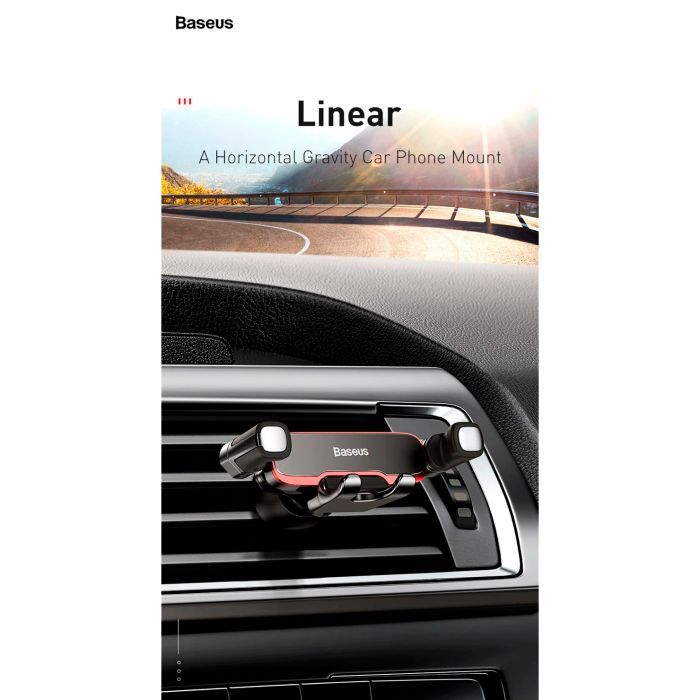 Универсальный автодержатель Baseus Mr Hui Gravity Car Mount Black (SUYL-HU01) изображение 8