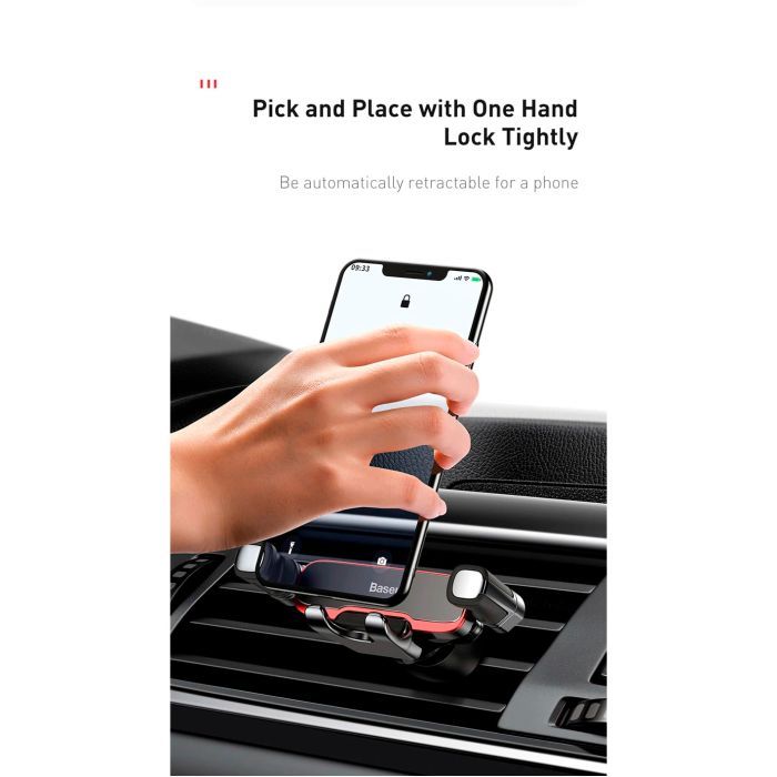 Универсальный автодержатель Baseus Mr Hui Gravity Car Mount Black (SUYL-HU01) изображение 9