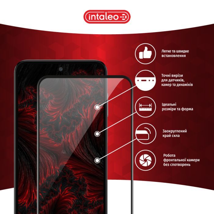 Стекло защитное Intaleo Full Glue Samsung M35 Black (1283126593864) изображение 3