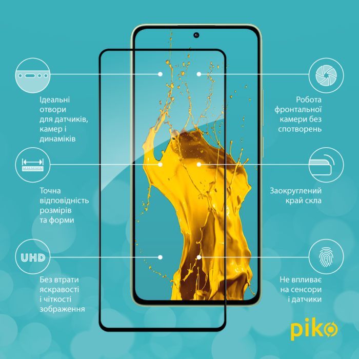 Скло захисне Piko Full Glue Xiaomi Redmi Note 13 4G Black (1283126583940) зображення 2