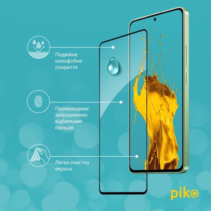 Скло захисне Piko Full Glue Xiaomi Redmi Note 13 4G Black (1283126583940) зображення 4