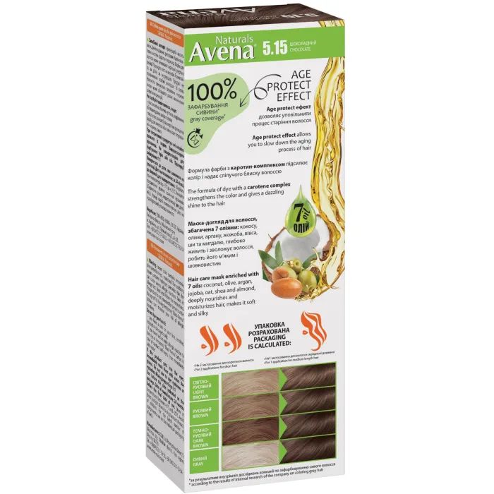 Краска для волос Acme Color Avena Naturals Стойкая 7.1 - Cold Blonde Brown (4823115503121) изображение 2