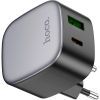Зарядное устройство HOCO CS32A Rise 1xUSB-C PD20W + 1xUSB QC3.0 Black (6942007617451) изображение 4
