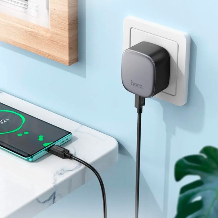 Зарядное устройство HOCO CS32A Rise 1xUSB-C PD20W + 1xUSB QC3.0 Black (6942007617451) изображение 7