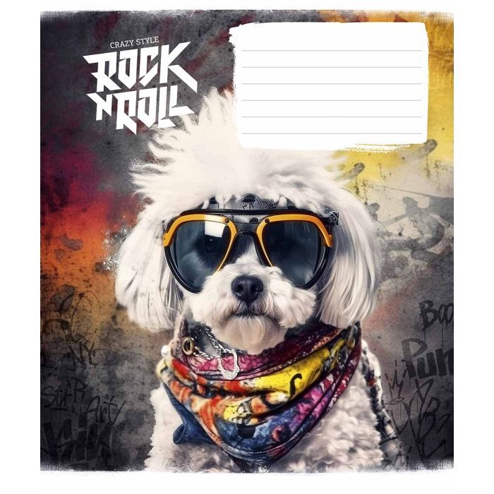 Зошит Школярик Rock star 12 аркушів коса лінія (012-3277L) зображення 5