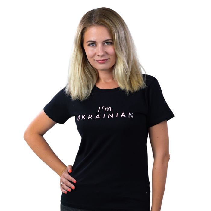 Футболка Sol's Imperial Women 190 I'am Ukrainian чорний M (11502309/138M)
