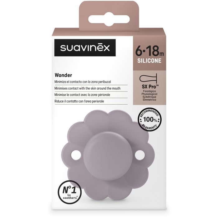 Пустышка Suavinex Wonder фізіологічна, 6-18 місяців, світло-блакит (308387) изображение 3