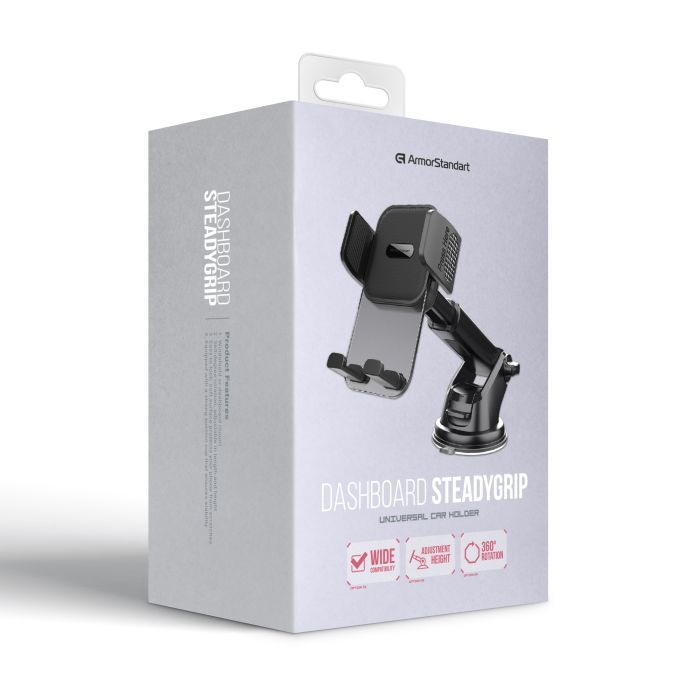 Универсальный автодержатель Armorstandart SteadyGrip Dashboard Black (ARM85339) изображение 2