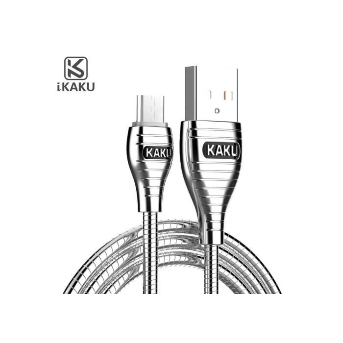 Дата кабель USB 2.0 AM to Micro 5P 1.0m 2.8A silver iKAKU (YT-iK/AL-MS)