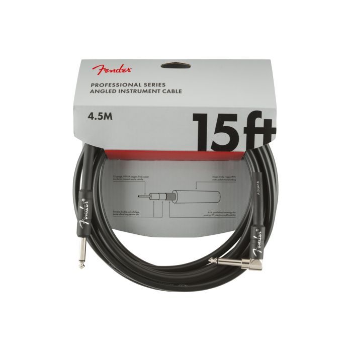Инструментальный кабель Fender Cable Professional Series 15' Angled Black (228447)